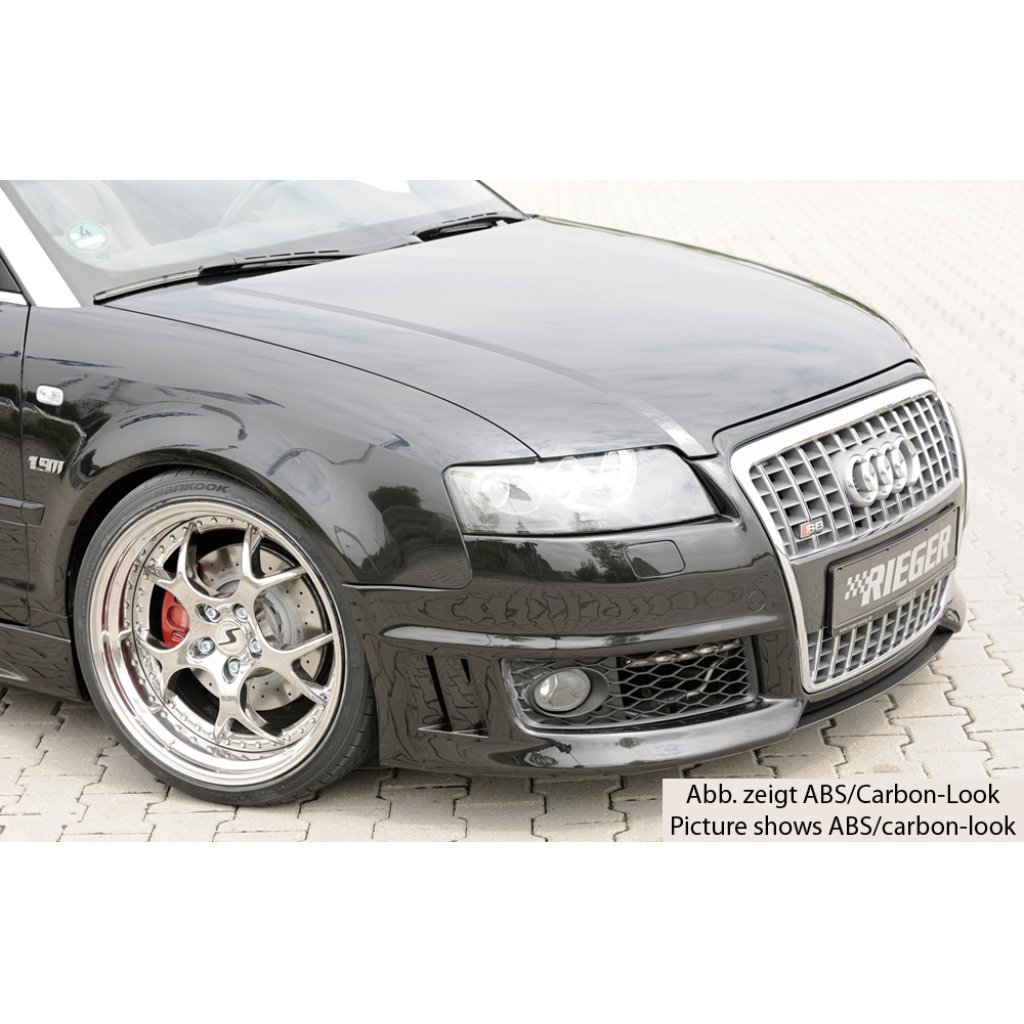 Rieger lipa pod přední nárazník Rieger pro Audi A4 8H kabriolet před faceliftem, 04/02-12/05, plast ABS bez povrchové úpravy