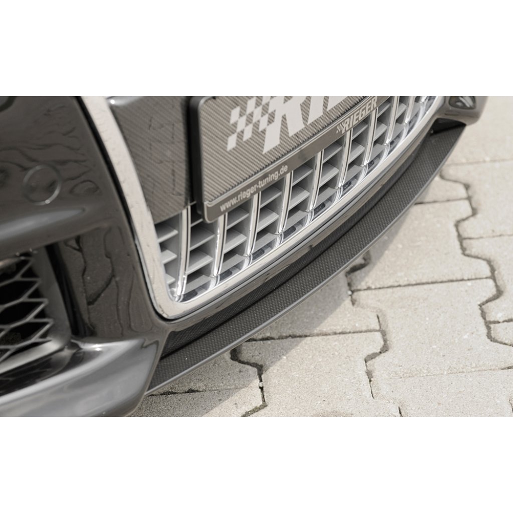 Rieger lipa pod přední nárazník Rieger pro Audi A4 8H kabriolet před faceliftem, 04/02-12/05, plast ABS s povrchovou úpravou Carbon-Look