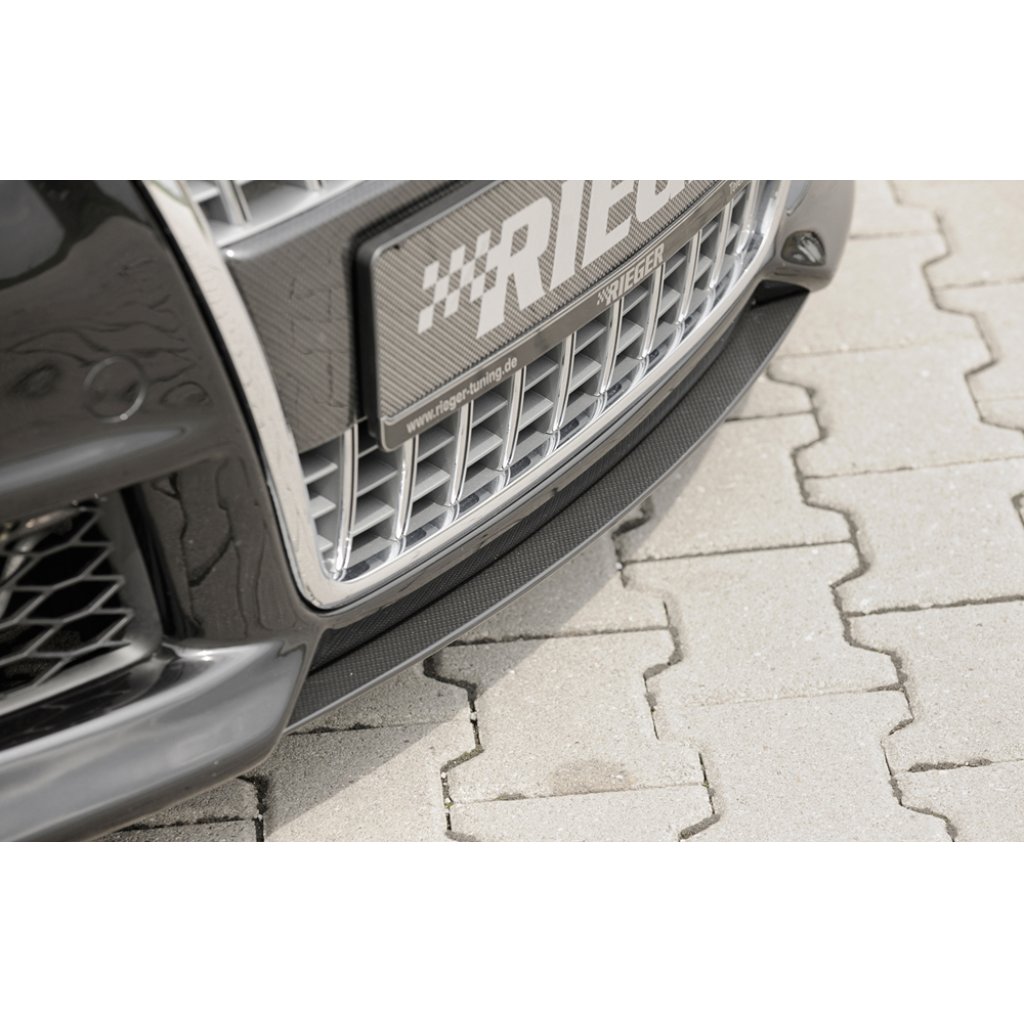 Rieger lipa pod přední nárazník Rieger pro Audi A4 8H kabriolet před faceliftem, 04/02-12/05, plast ABS s povrchovou úpravou Carbon-Look