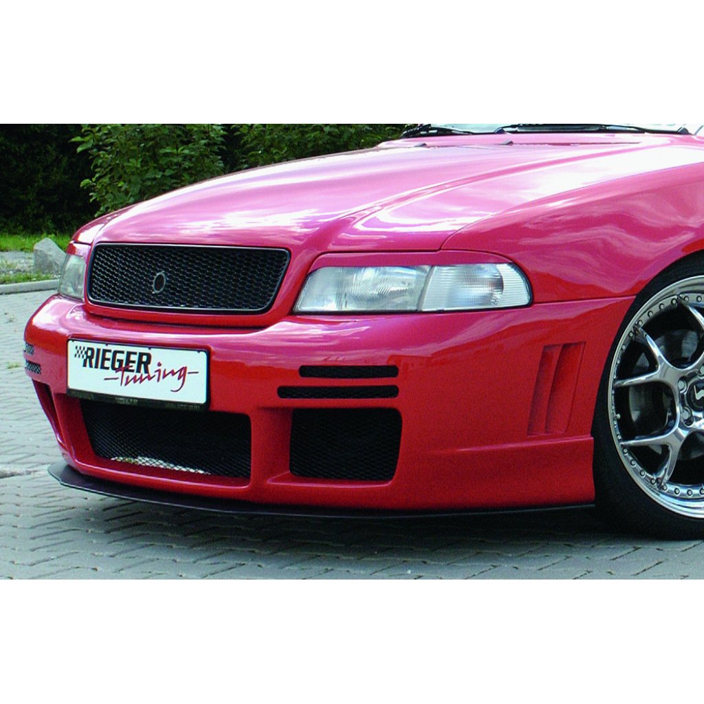 Rieger lipa pod přední nárazník Rieger pro Audi A4 B5 avant, sedan, 11/94-98, 99-12/00, plast ABS bez povrchové úpravy, pod přední nárazník Rieger obj. kód Y 00055025/28