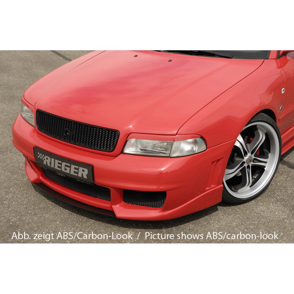Rieger lipa pod přední nárazník Rieger pro Audi A4 B5 avant, sedan, 11/94-98, 99-12/00, plast ABS bez povrchové úpravy, pod přední nárazník Rieger obj. kód Y 00055070/71/72/73/74/75