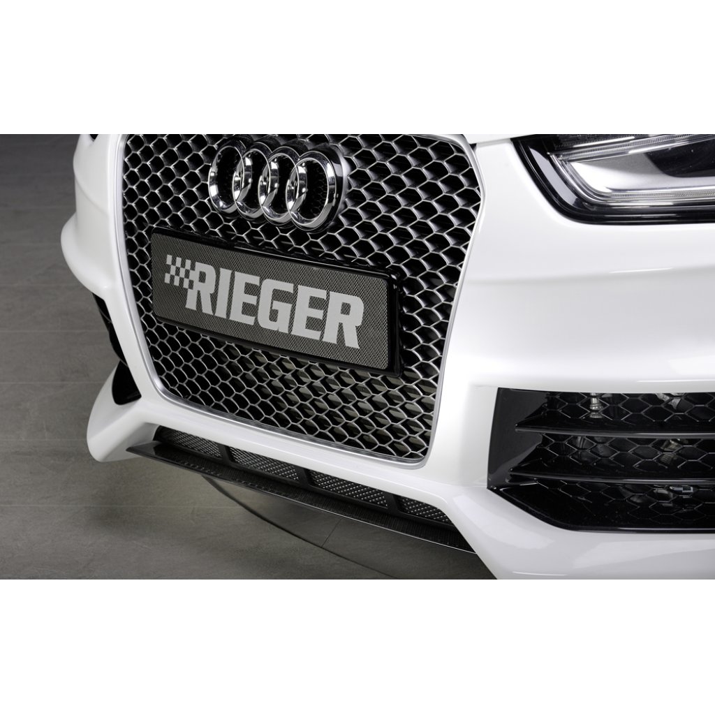 Rieger lipa pod přední nárazník Rieger pro Audi A4 B8, B81 avant, sedan po faceliftu, 01/12-, plast ABS bez povrchové úpravy, pod přední nárazník Rieger obj. kód K 00055540/41/42/43/44/45/46/47