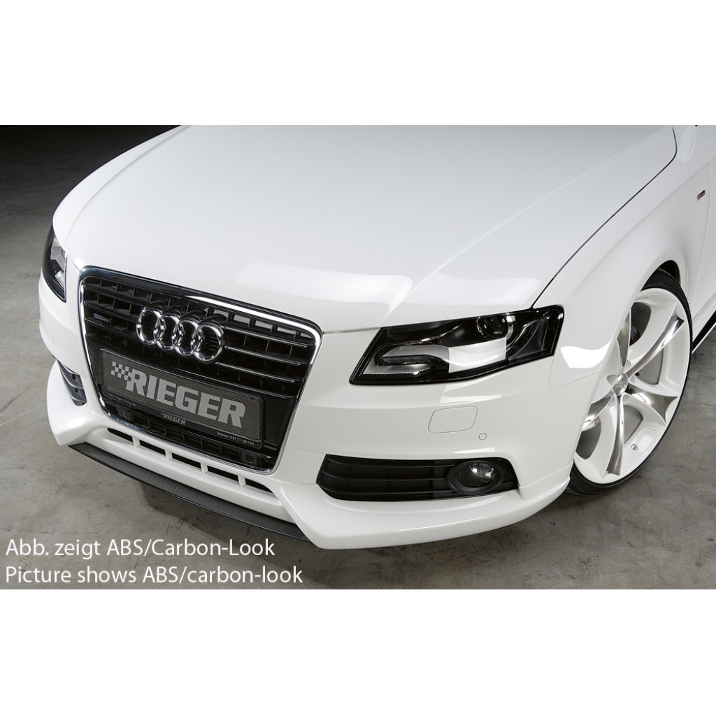 Rieger lipa pod přední nárazník Rieger pro Audi A4 B8, B81 avant, sedan před faceliftem, 11/07-12/11, plast ABS bez povrchové úpravy, mimo S-Line