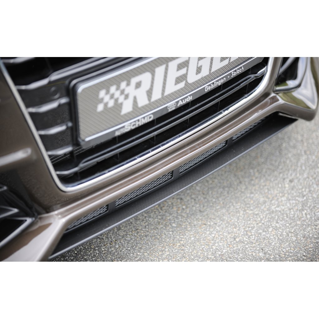 Rieger lipa pod přední nárazník Rieger pro Audi A4 B8, B81 avant, sedan před faceliftem, 11/07-12/11, plast ABS s povrchovou úpravou Carbon-Look