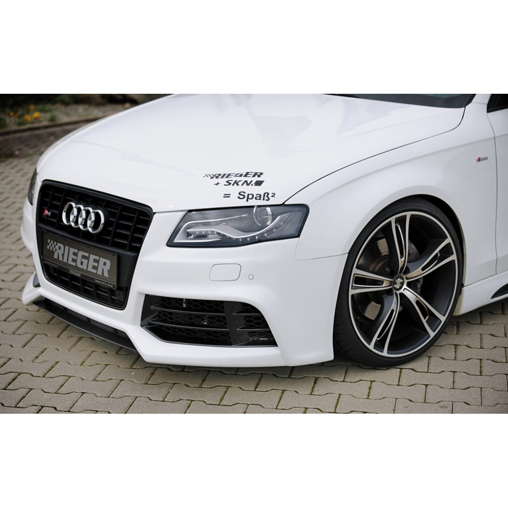 Rieger lipa pod přední nárazník Rieger pro Audi A4 B8, B81 avant, sedan před faceliftem, 11/07-12/11, plast ABS s povrchovou úpravou Carbon-Look