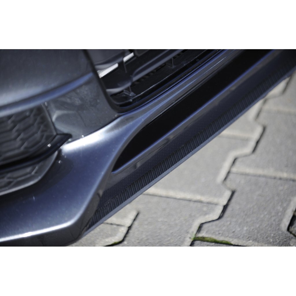 Rieger lipa pod přední nárazník Rieger pro Audi A4 S4 B8, B81 avant, sedan po faceliftu, 01/12-, plast ABS s povrchovou úpravou Carbon-Look, pod přední spoiler Rieger obj. kód K 00055538