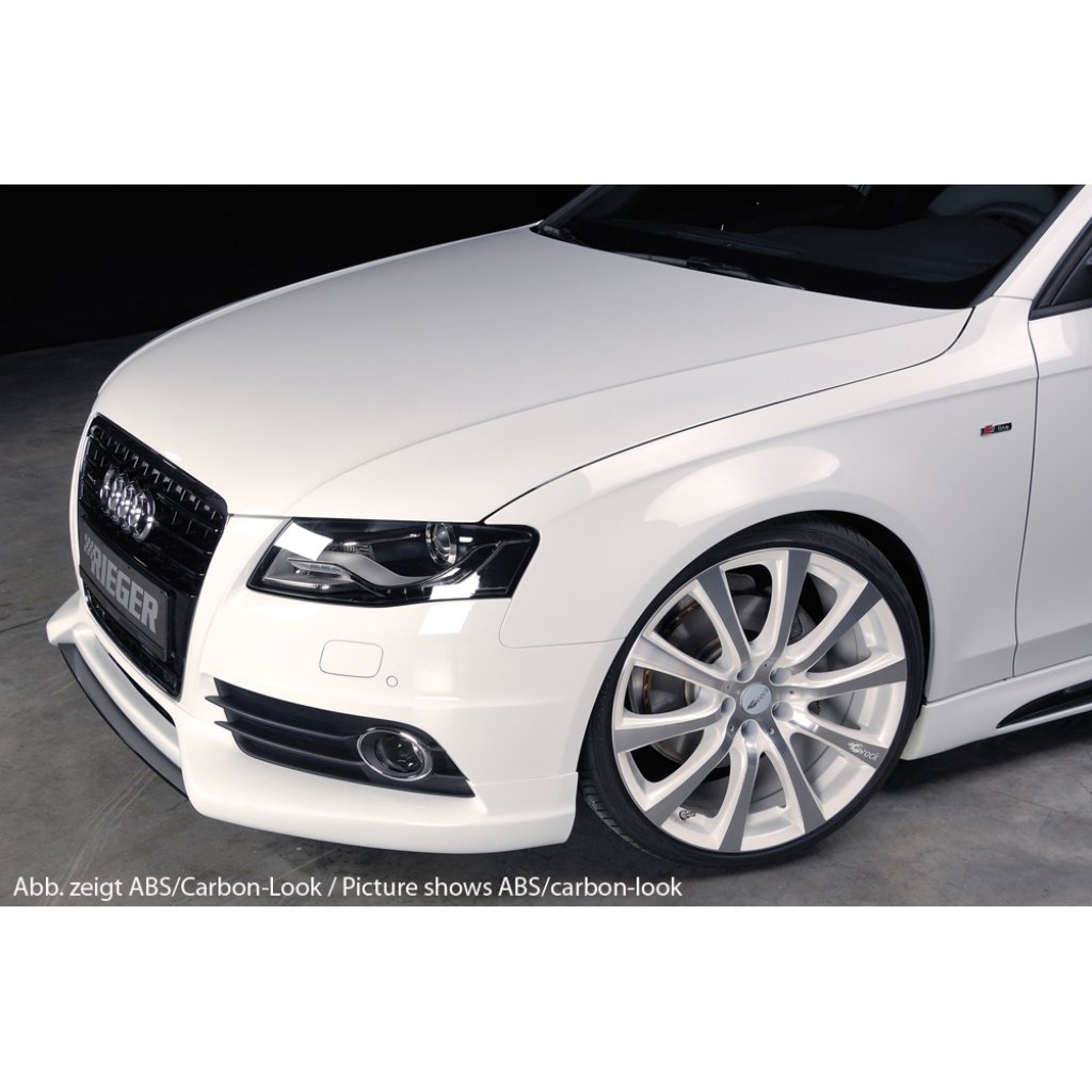 Rieger lipa pod přední nárazník Rieger pro Audi A4 S4 B8, B81 avant, sedan před faceliftem, 11/08-12/11, plast ABS bez povrchové úpravy
