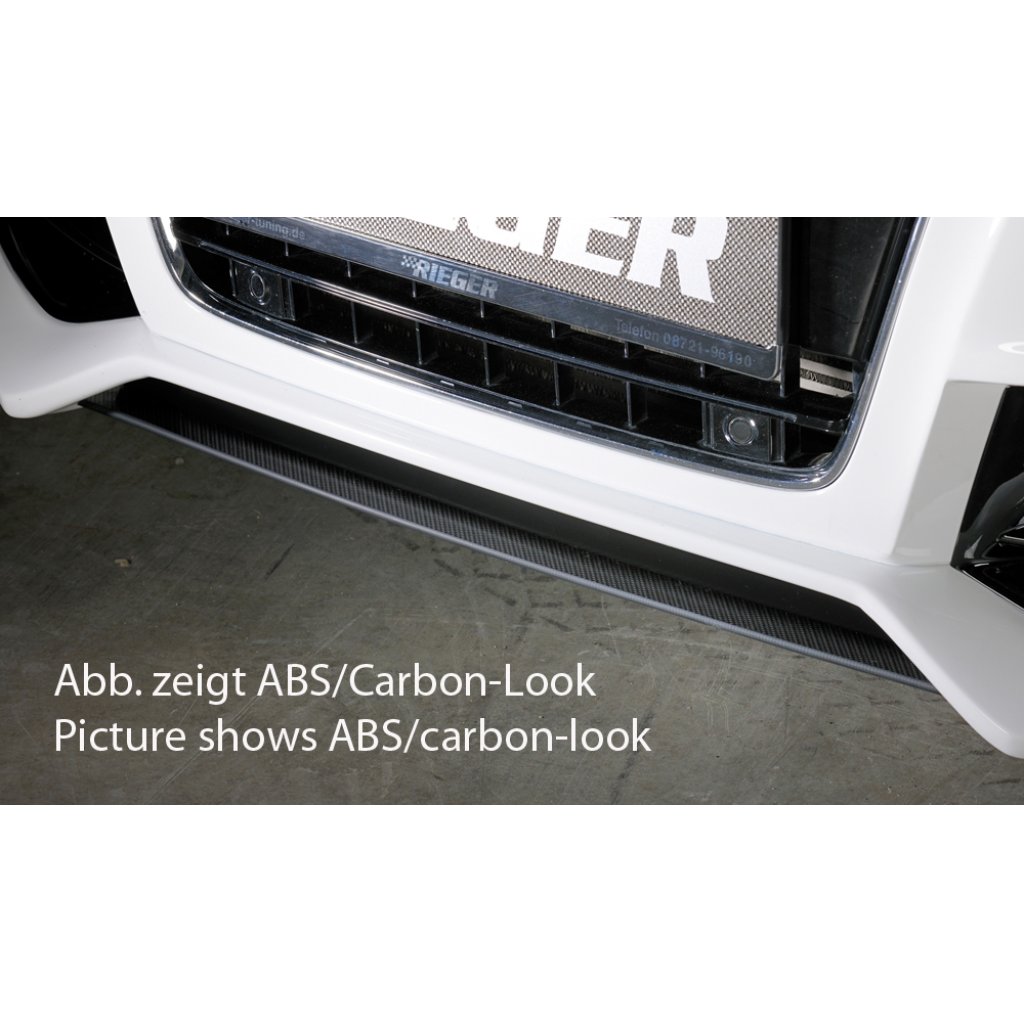 Rieger lipa pod přední nárazník Rieger pro Audi A5 B8, B81 kabriolet, kupé, Sportback před faceliftem, 06/07-07/11, plast ABS bez povrchové úpravy, pod přední nárazník Rieger obj. kód K 00055430/31/32/33