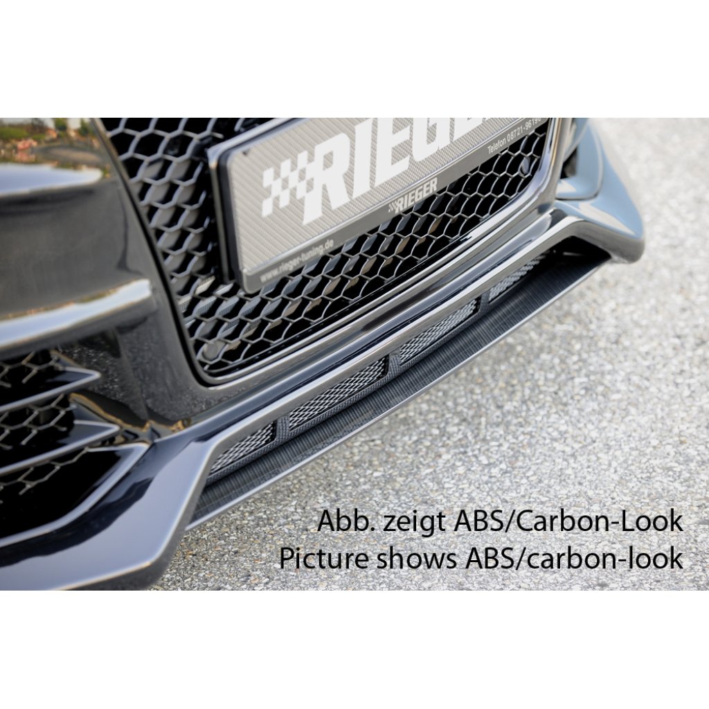 Rieger lipa pod přední nárazník Rieger pro Audi A5 S5 B8, B81 kabriolet, kupé, Sportback po faceliftu, 10/11-06/16, plast ABS bez povrchové úpravy, pod přední nárazník Rieger obj. kód K 00055460/61/62/63