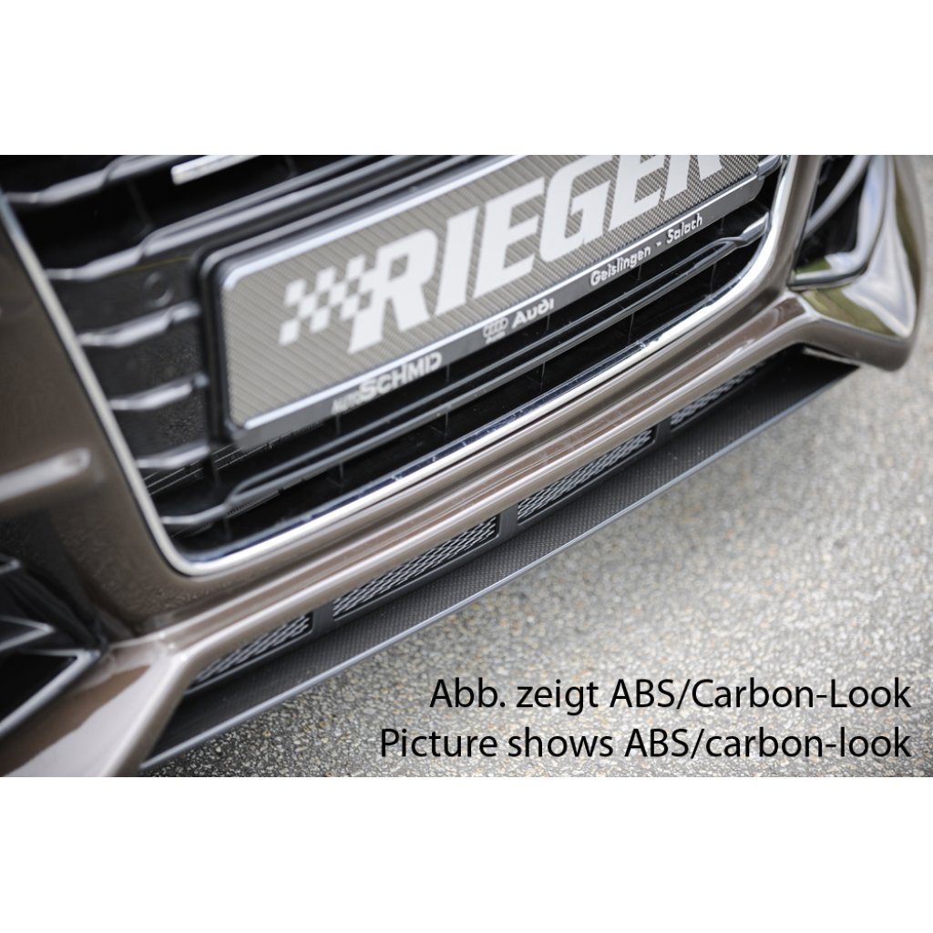 Rieger lipa pod přední nárazník Rieger pro Audi A5 S5 B8, B81 kabriolet, kupé, Sportback po faceliftu, 10/11-06/16, plast ABS bez povrchové úpravy, pod přední nárazník Rieger obj. kód K 00055460/61/62/63