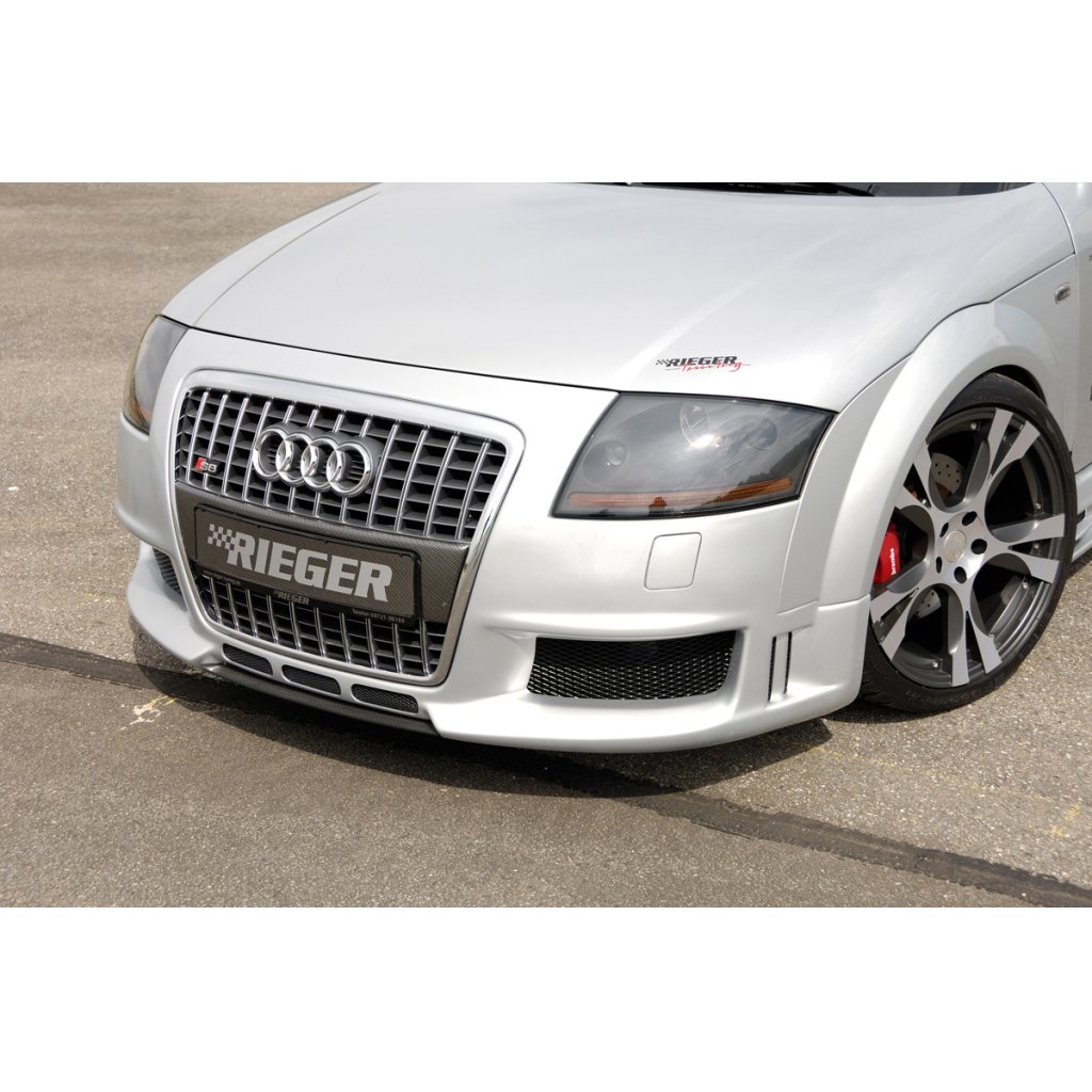 Rieger lipa pod přední nárazník Rieger pro Audi TT 8N kupé, roadster, plast ABS s povrchovou úpravou Carbon-Look, pod přední nárazník Rieger obj. kód Y 00055107/08/21/22