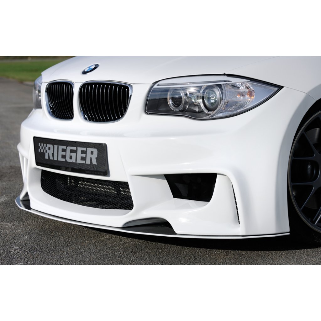 Rieger lipa pod přední nárazník Rieger pro BMW řada 1 E81, E82, E88, E87 2-dvéř., 4-dvéř., kabriolet, kupé, sedan, 09/04-08/11, 10/07-, plast ABS s povrchovou úpravou Carbon-Look