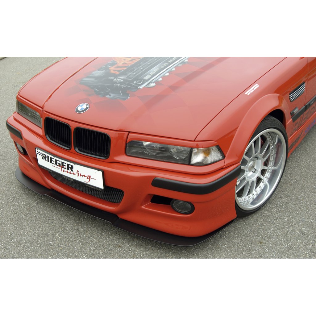 Rieger lipa pod přední nárazník Rieger pro BMW řada 3 E36 compact, kabriolet, kupé, sedan, touring, plast ABS bez povrchové úpravy, pod přední nárazník Rieger obj. kód Y 00049019
