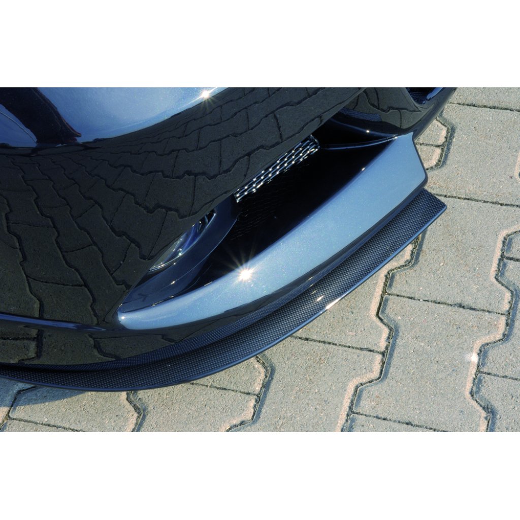 Rieger lipa pod přední nárazník Rieger pro BMW řada 3 E90, E91 sedan, touring před faceliftem, 03/05-08/08, 08/05-08/08, plast ABS s povrchovou úpravou Carbon-Look, pod přední nárazník Rieger obj. kód Y 00053402/10/11/12