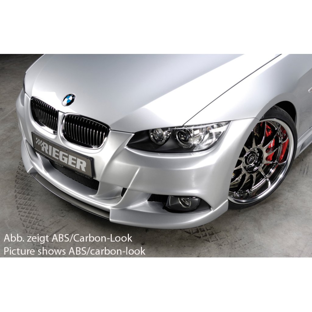 Rieger lipa pod přední nárazník Rieger pro BMW řada 3 E92, E93 kabriolet, kupé před faceliftem, 03/07-02/10, 09/06-02/10, plast ABS bez povrchové úpravy