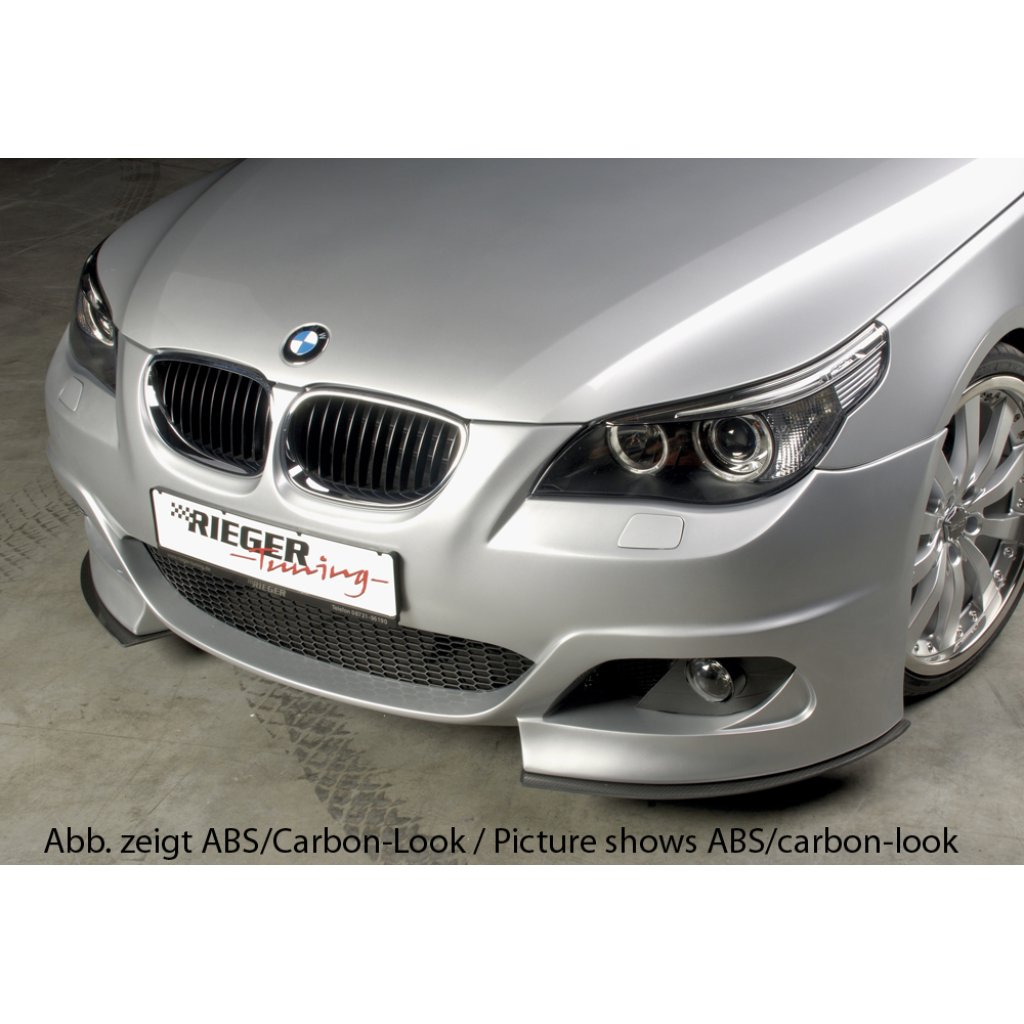 Rieger lipa pod přední nárazník Rieger pro BMW řada 5 E60, E61 sedan, touring vč. faceliftu, -08, 08-, plast ABS bez povrchové úpravy