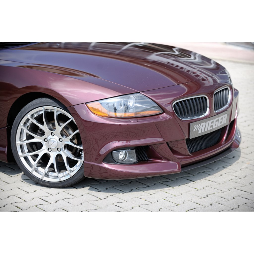 Rieger lipa pod přední nárazník Rieger pro BMW Z4 E85 kupé, roadster vč. faceliftu, 01/06-03/09, 02/03-12/05, plast ABS s povrchovou úpravou Carbon-Look