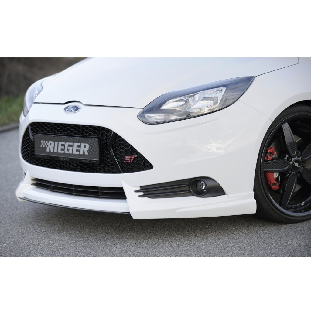 Rieger lipa pod přední nárazník Rieger pro Ford Focus 3 ST 5-dvéř. (combi), 5-dvéř. (sedan) před faceliftem, 08/12-11/14, plast ABS s povrchovou úpravou Carbon-Look