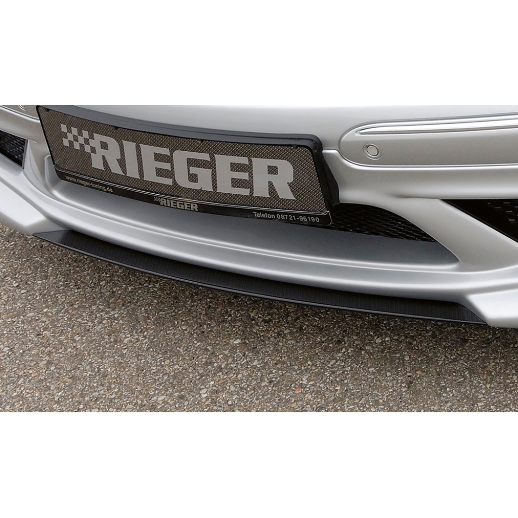 Rieger lipa pod přední nárazník Rieger pro Mercedes CLK W209 kabriolet, kupé (předfacelift / do r.v. 2005), 00/02-06/04, plast ABS s povrchovou úpravou Carbon-Look