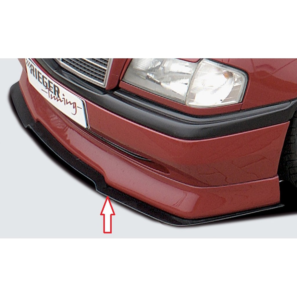 Rieger lipa pod přední nárazník Rieger pro Mercedes třída C W202 sedan, t-model, plast ABS bez povrchové úpravy