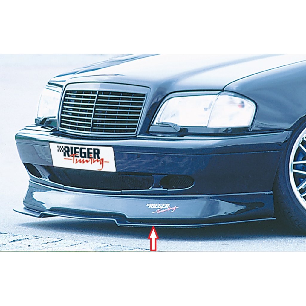 Rieger lipa pod přední nárazník Rieger pro Mercedes třída C W202 sedan, t-model, plast ABS bez povrchové úpravy