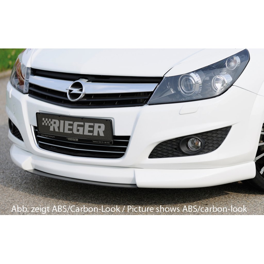 Rieger lipa pod přední nárazník Rieger pro Opel Astra H 5-dvéř., caravan, hatchback, notchback, 03/04-, plast ABS bez povrchové úpravy