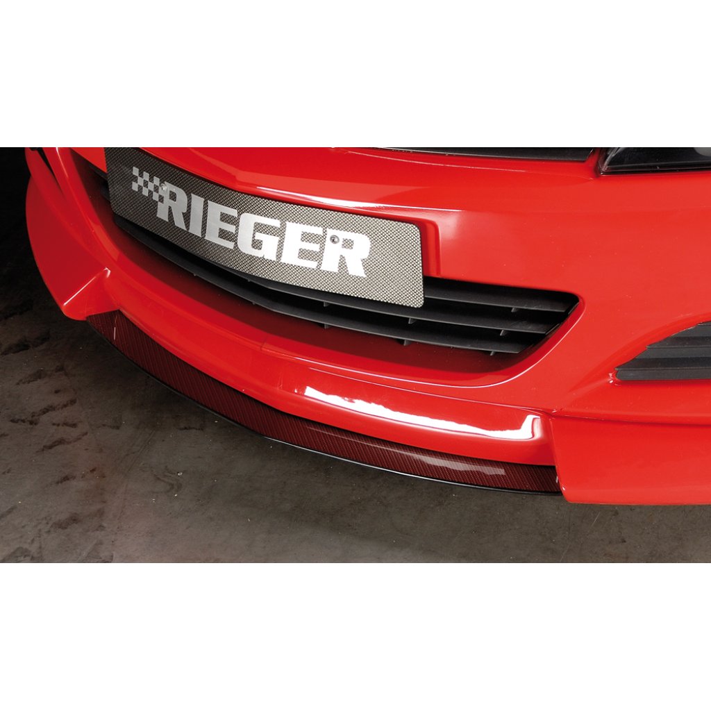 Rieger lipa pod přední nárazník Rieger pro Opel Astra H GTC, Twin-Top 3-dvéř., kabriolet, 09/05-, plast ABS s povrchovou úpravou Carbon-Look
