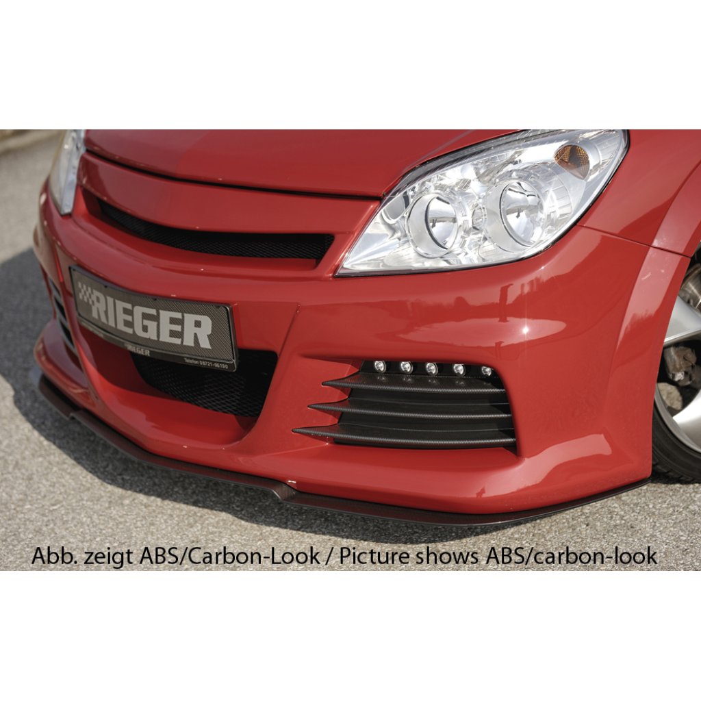 Rieger lipa pod přední nárazník Rieger pro Opel Astra H vč. GTC, Twin-Top 3-dvéř., 5-dvéř., caravan, hatchback, kabriolet, 03/04-, 03/05-, 09/05-, plast ABS bez povrchové úpravy