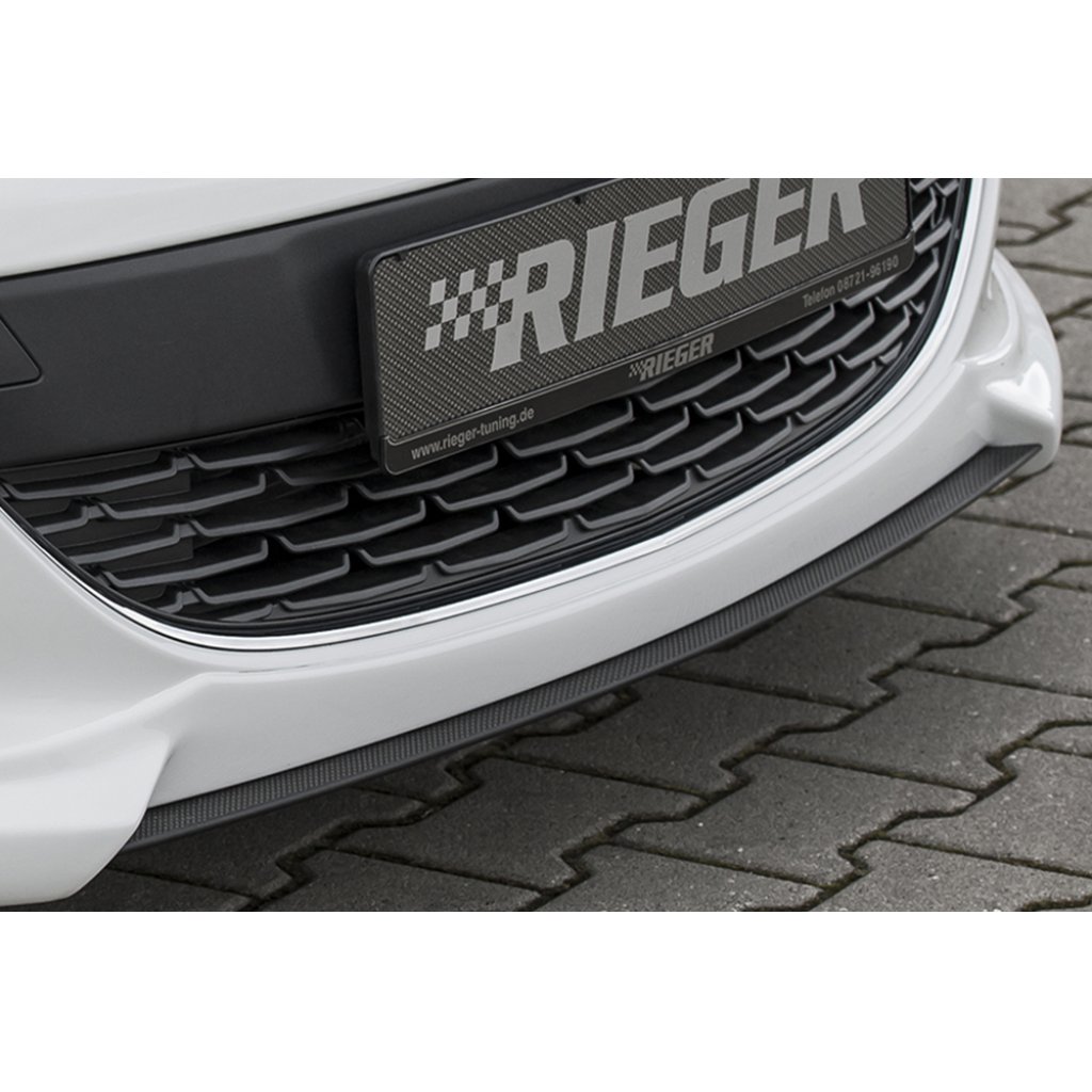 Rieger lipa pod přední nárazník Rieger pro Opel Astra J 5-dvéř., hatchback, sedan, sedan/notchback, sports tourer po faceliftu, 10/12-, plast ABS s povrchovou úpravou Carbon-Look