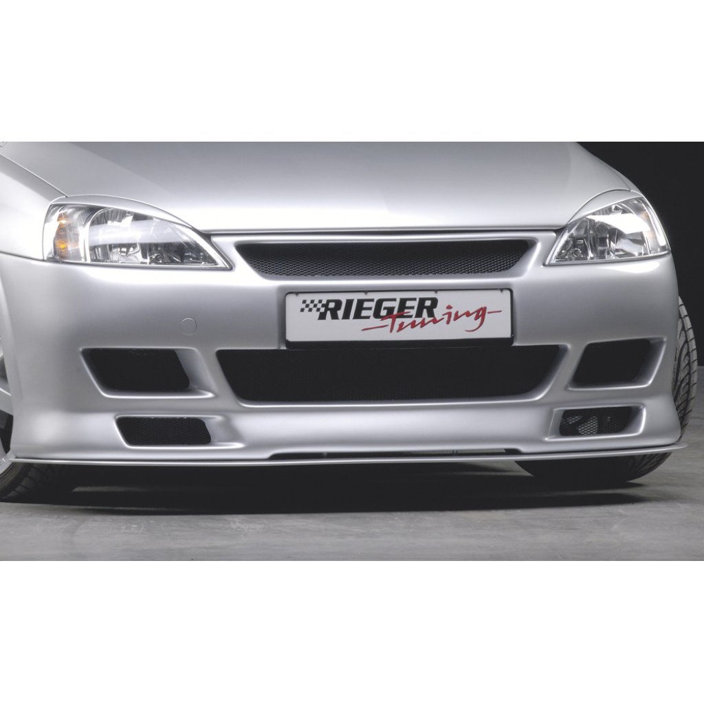 Rieger lipa pod přední nárazník Rieger pro Opel Corsa C 3-dvéř., 5-dvéř. vč. faceliftu, 06/03-, 09/00-05/03, plast ABS bez povrchové úpravy