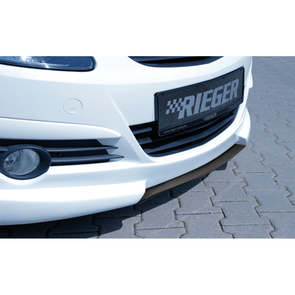 Rieger lipa pod přední nárazník Rieger pro Opel Corsa D 3-dvéř., 5-dvéř. před faceliftem, 07/06-12/10, plast ABS s povrchovou úpravou Carbon-Look