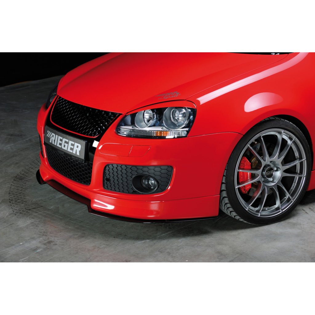 Rieger lipa pod přední nárazník Rieger pro Volkswagen Eos 1F kabriolet, 04/06-, plast ABS bez povrchové úpravy, "bended version"