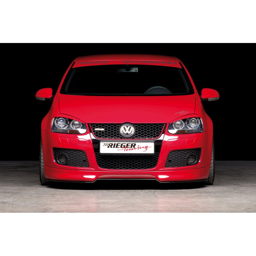 Rieger lipa pod přední nárazník Rieger pro Volkswagen Eos 1F kabriolet, 04/06-, plast ABS bez povrchové úpravy, "bended version"
