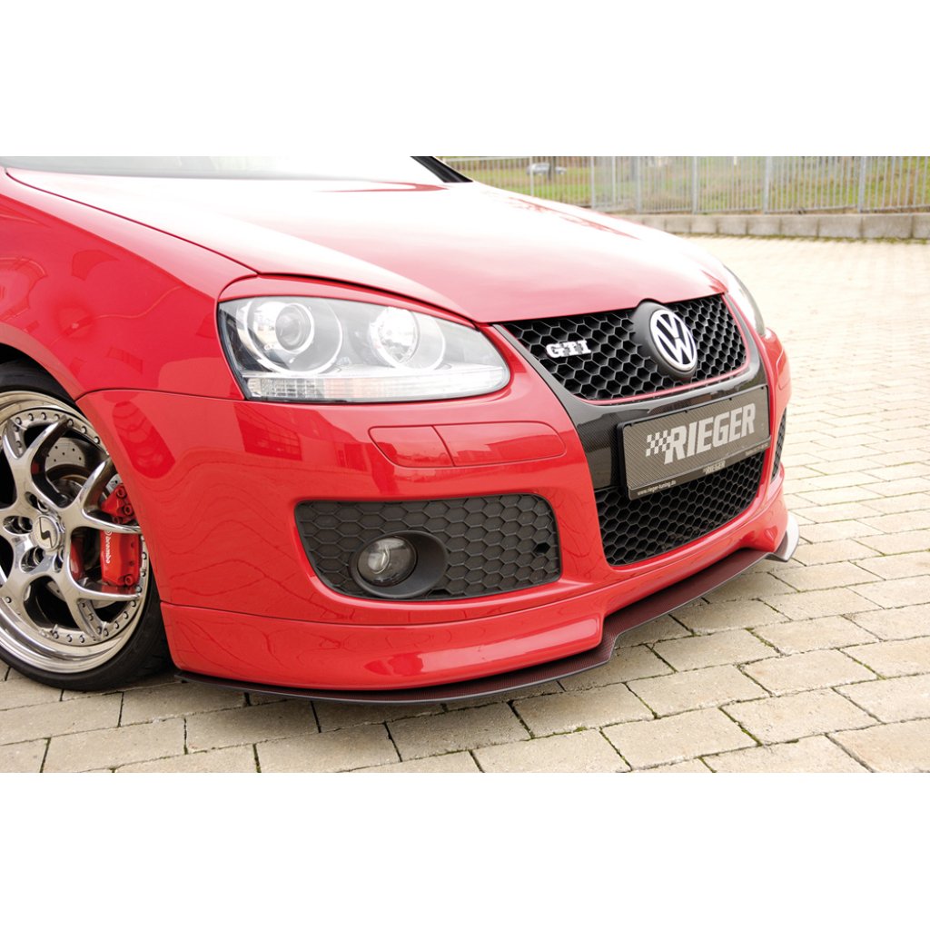 Rieger lipa pod přední nárazník Rieger pro Volkswagen Eos 1F kabriolet, 04/06-, plast ABS s povrchovou úpravou Carbon-Look, "bended version"