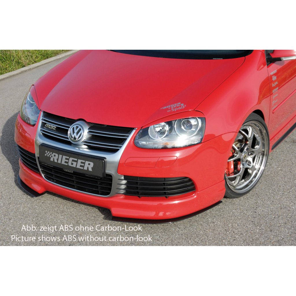 Rieger lipa pod přední nárazník Rieger pro Volkswagen Golf 5 1K R32, 01/05-, plast ABS s povrchovou úpravou Carbon-Look