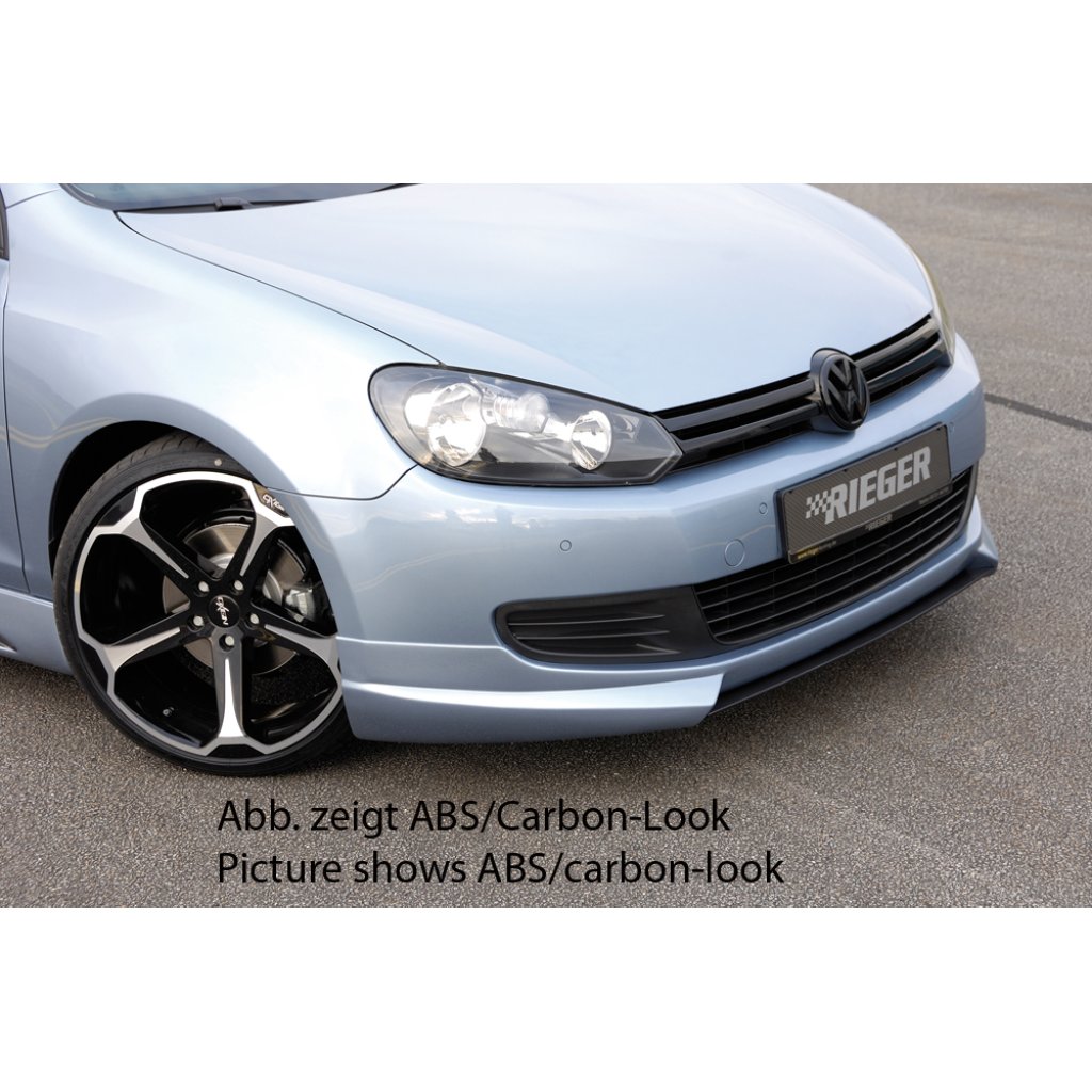Rieger lipa pod přední nárazník Rieger pro Volkswagen Golf 6 3-dvéř., 5-dvéř., kabriolet, plast ABS bez povrchové úpravy