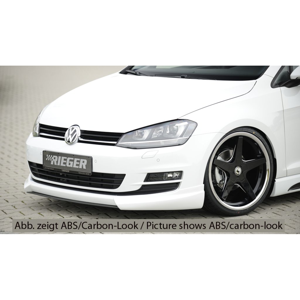 Rieger lipa pod přední nárazník Rieger pro Volkswagen Golf 7 3-dvéř., 5-dvéř. před faceliftem, 10/12-12/16, plast ABS bez povrchové úpravy