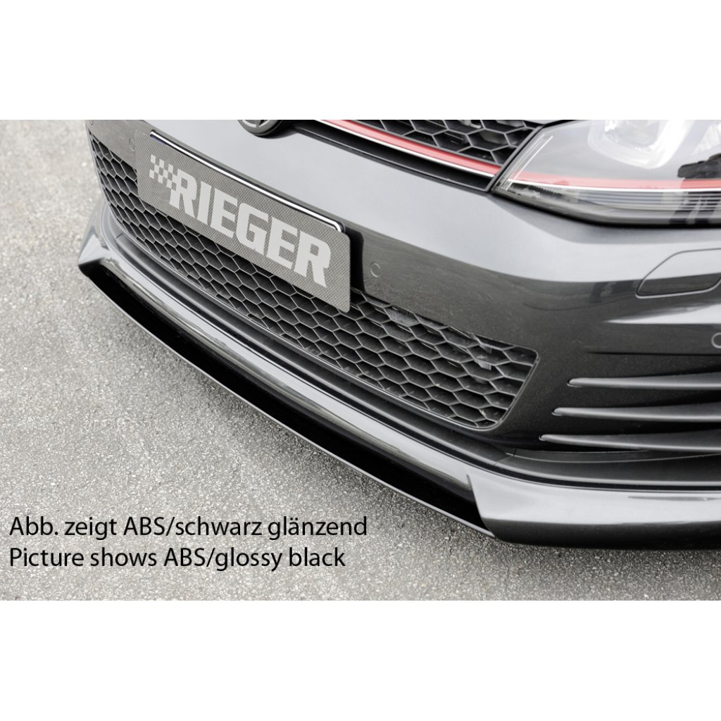 Rieger lipa pod přední nárazník Rieger pro Volkswagen Golf 7 GTD, GTI 3-dvéř., 5-dvéř. před faceliftem, 04/13-12/16, 06/13-12/16, plast ABS s povrchovou úpravou Carbon-Look