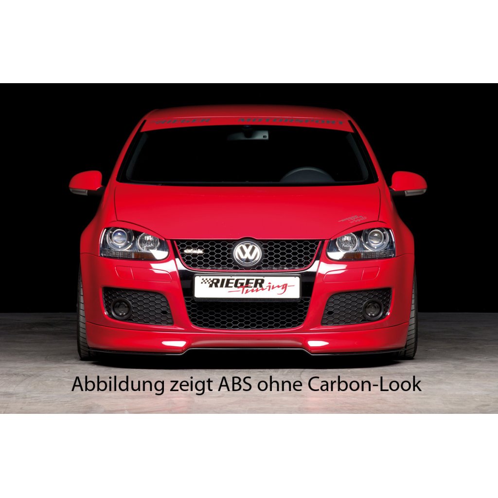 Rieger lipa pod přední nárazník Rieger pro Volkswagen Jetta 3 1KM, plast ABS s povrchovou úpravou Carbon-Look