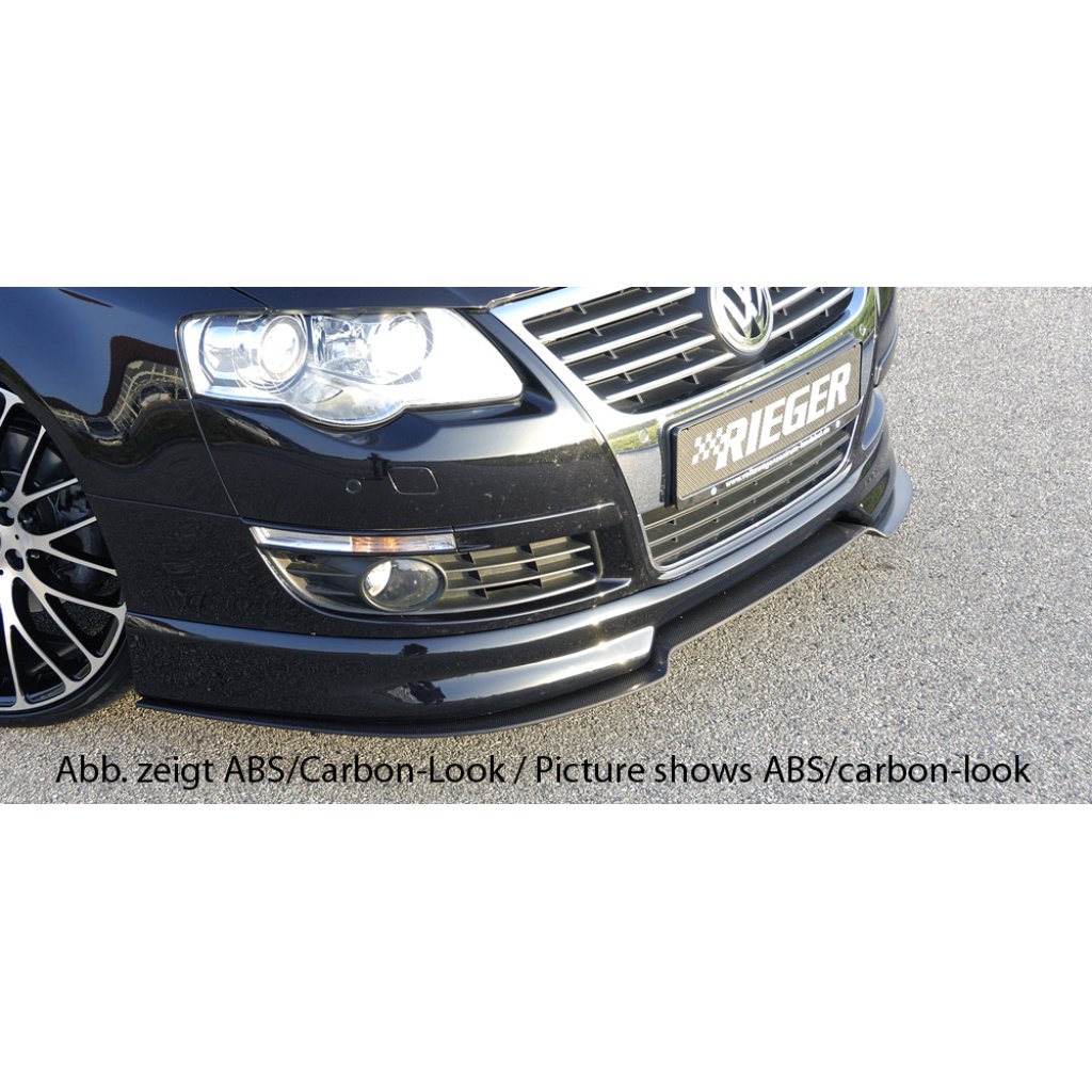 Rieger lipa pod přední nárazník Rieger pro Volkswagen Passat 3C combi, sedan před faceliftem, 03/05-07/10, plast ABS bez povrchové úpravy
