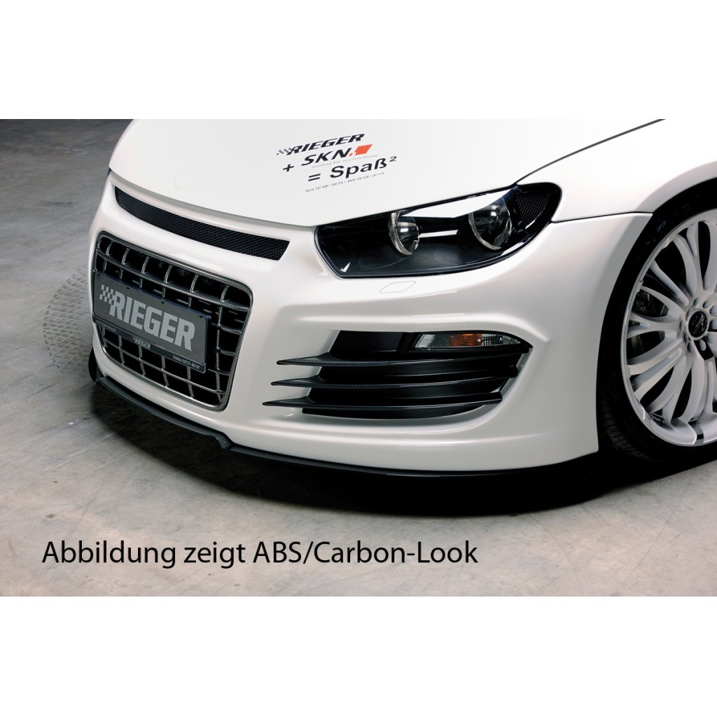 Rieger lipa pod přední nárazník Rieger pro Volkswagen Scirocco 3 13 2-dvéř. před faceliftem, 08/08-04/14, plast ABS bez povrchové úpravy, pod přední nárazník Rieger obj. kód K 00014102/03