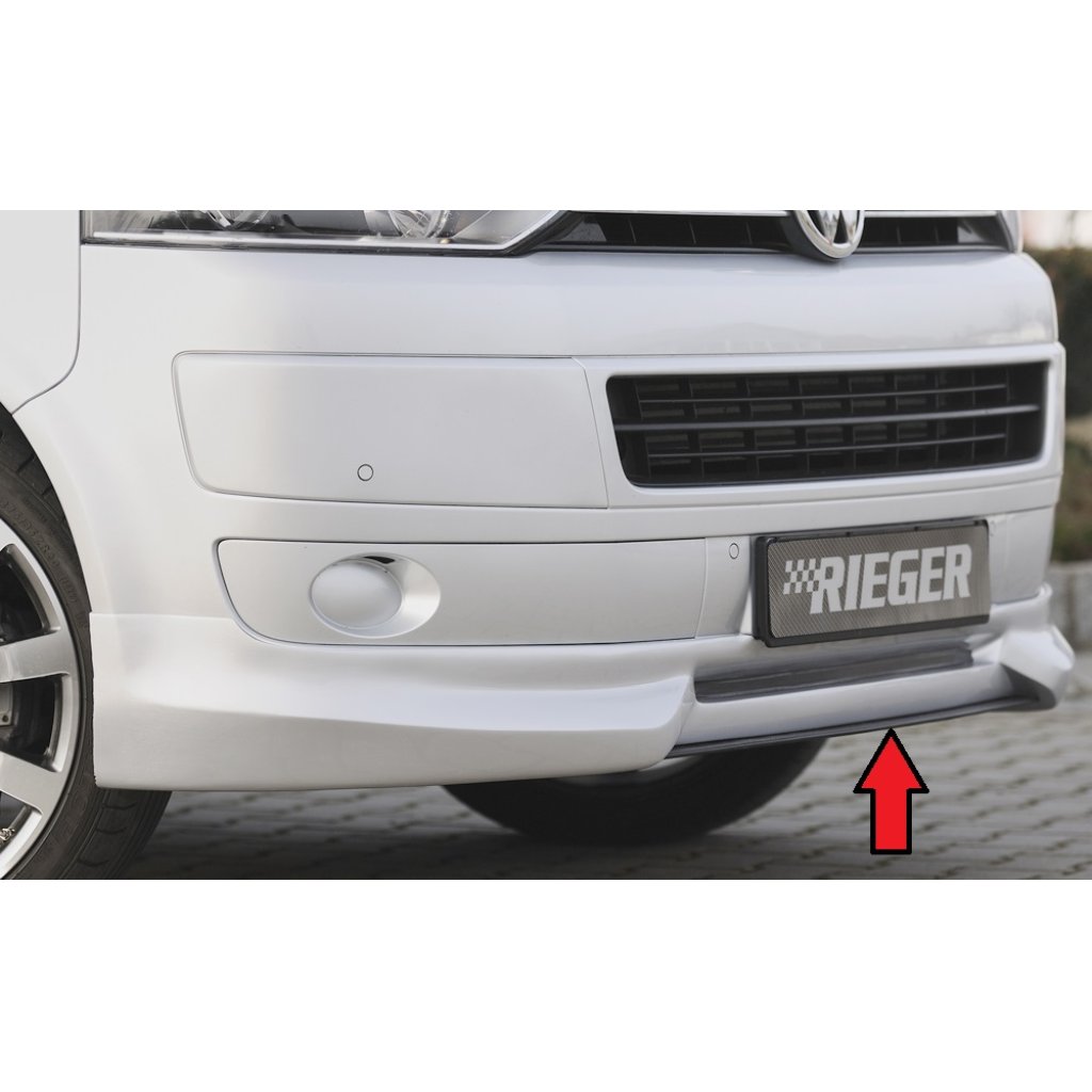 Rieger lipa pod přední nárazník Rieger pro Volkswagen T5 bus po faceliftu, 09/09-, plast ABS s povrchovou úpravou Carbon-Look