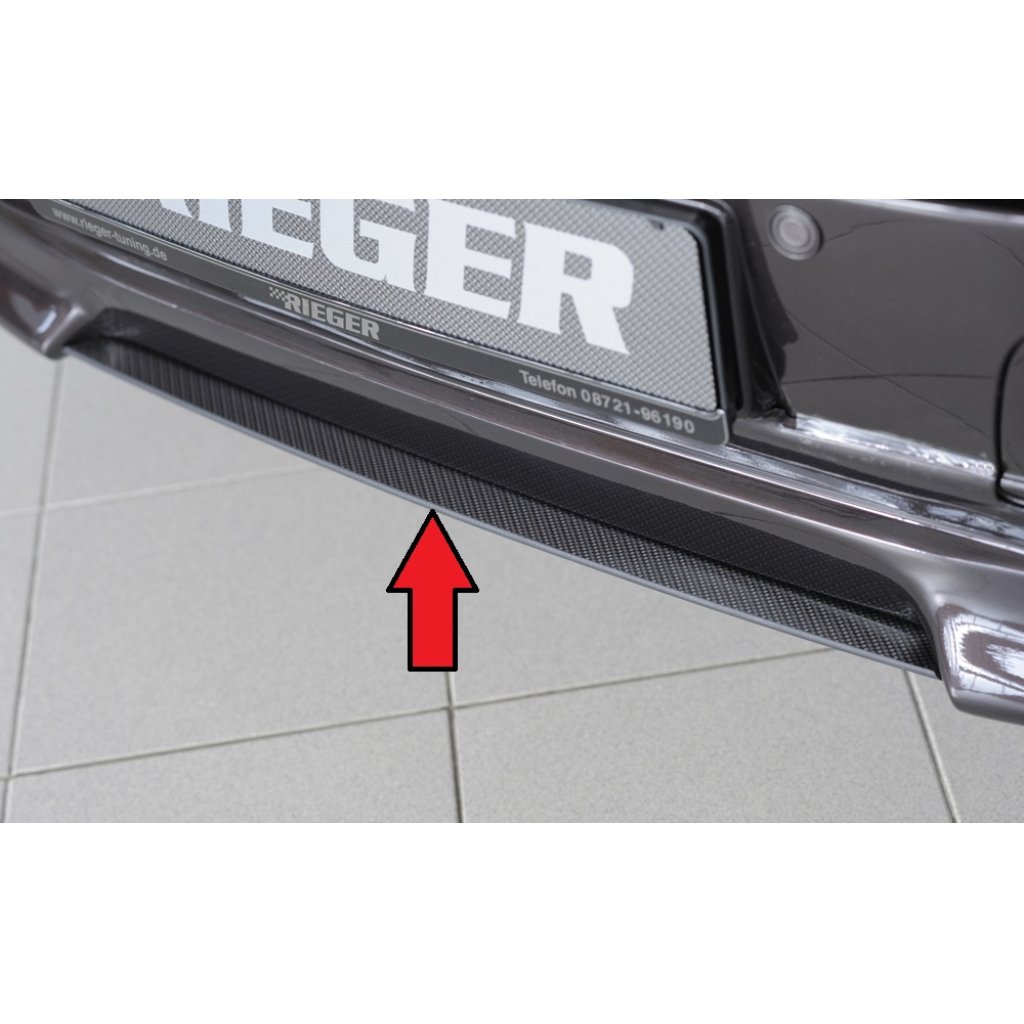 Rieger lipa pod přední nárazník Rieger pro Volkswagen T5 bus před faceliftem, 04/03-08/09, plast ABS s povrchovou úpravou Carbon-Look
