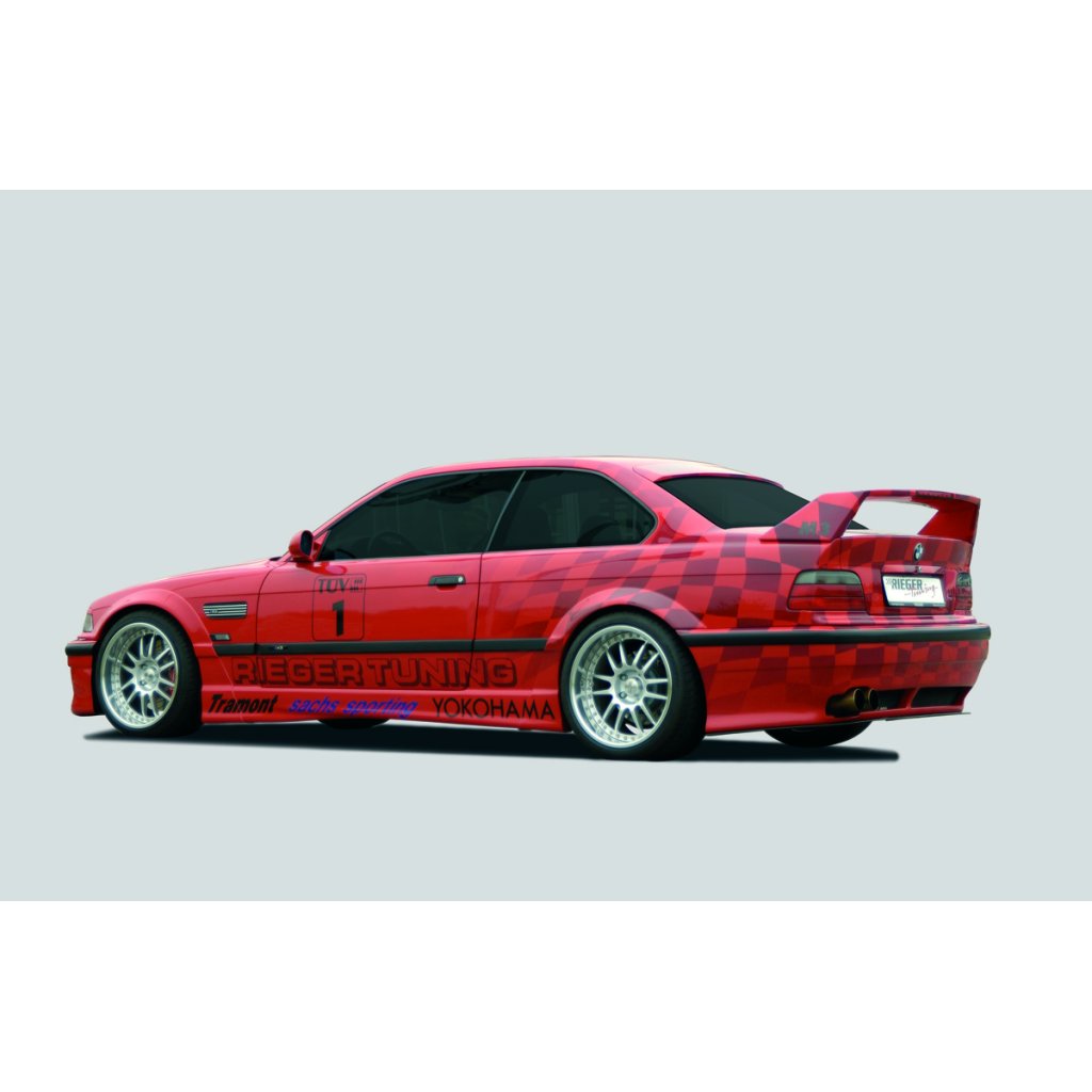 Rieger lipa pod zadní nárazník pro BMW řada 3 E36 kabriolet, kupé, sedan, plast ABS bez povrchové úpravy