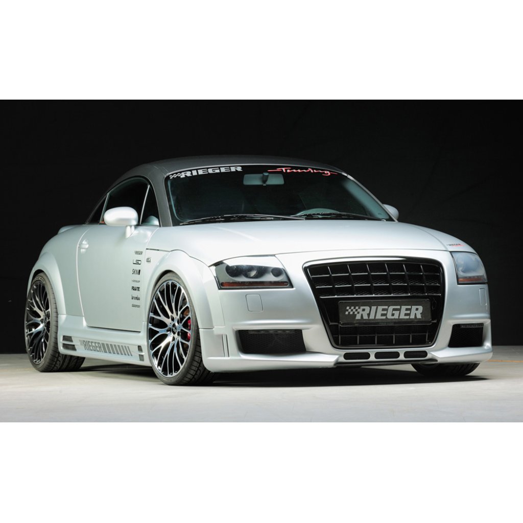 Rieger maska chladiče s integrovaným držákem SPZ pro Audi TT 8N kupé, roadster, plast ABS lakovaný do černé lesklé barvy