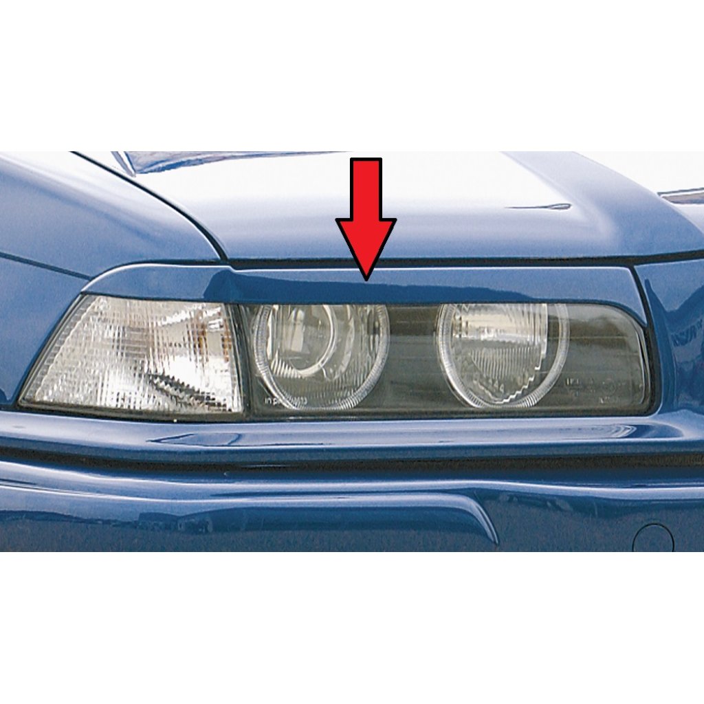 Rieger mračítka světlometů Cabrio, Coupé pro BMW řada 3 E36 kabriolet, kupé, plast ABS bez povrchové úpravy