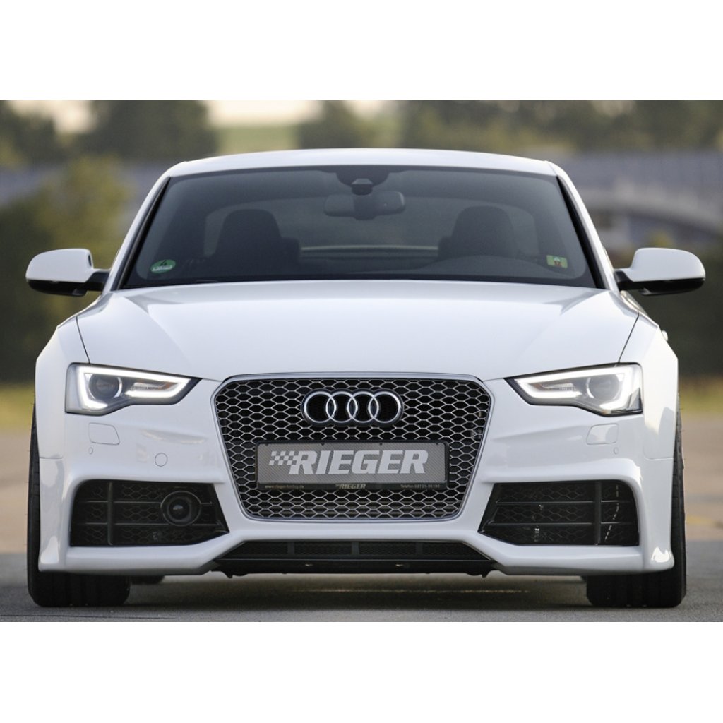 Rieger mřížka nárazníku pro Audi A5 B8, B81 kabriolet, kupé, Sportback vč. faceliftu, pravá, pro vozy s distančním radarem