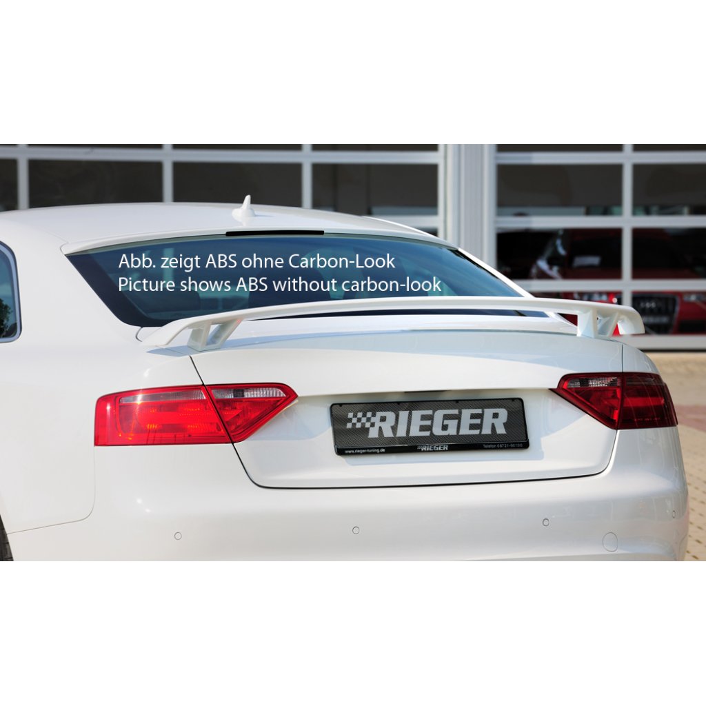 Rieger patka na zadní okno pro Audi A5 B8, B81 kupé vč. faceliftu, 06/07-07/11, 10/11-06/16, plast ABS s povrchovou úpravou Carbon-Look