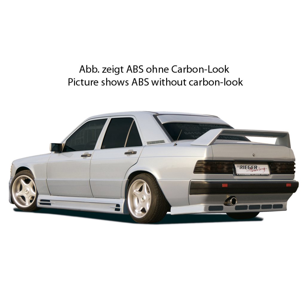 Rieger patka na zadní okno pro Mercedes 190 W201 sedan, plast ABS s povrchovou úpravou Carbon-Look