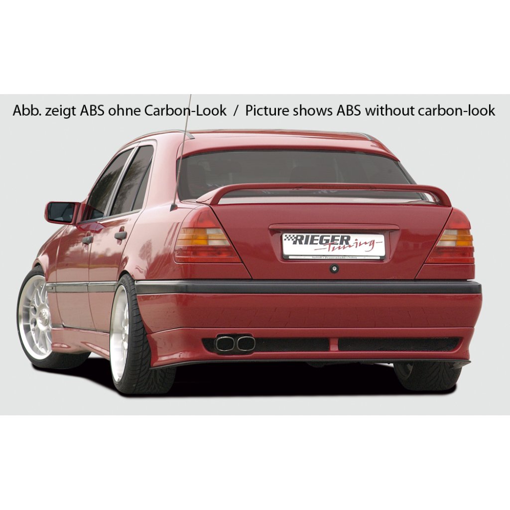 Rieger patka na zadní okno pro Mercedes třída C W202 sedan, plast ABS s povrchovou úpravou Carbon-Look